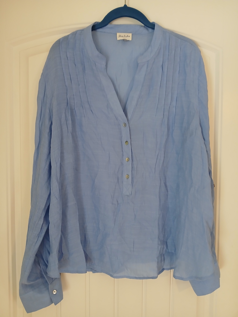 Yarn And Sea Blue Light Weight Blouse